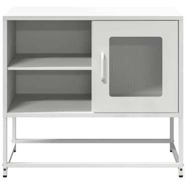 vidaXL Έπιπλο Τηλεόρασης Λευκό 68x39x60,5cm από Χάλυβα
