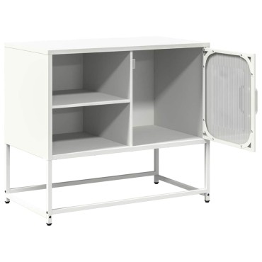 vidaXL Έπιπλο Τηλεόρασης Λευκό 68x39x60,5cm από Χάλυβα