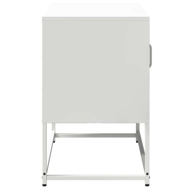 vidaXL Έπιπλο Τηλεόρασης Λευκό 68x39x60,5cm από Χάλυβα