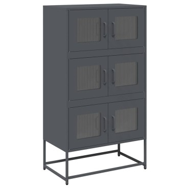 vidaXL Highboard Ανθρακί 68x39x123cm Χάλυβας 1 τεμ.