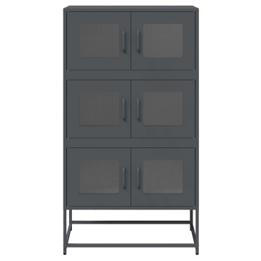 vidaXL Highboard Ανθρακί 68x39x123cm Χάλυβας 1 τεμ.