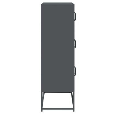 vidaXL Highboard Ανθρακί 68x39x123cm Χάλυβας 1 τεμ.