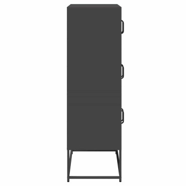 vidaXL Highboard Μαύρο 68x39x123cm Χάλυβας 1 τεμ.