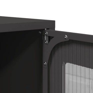 vidaXL Highboard Μαύρο 68x39x123cm Χάλυβας 1 τεμ.