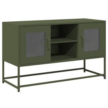 vidaXL Έπιπλο Τηλεόρασης Πράσινο Λαδί 100,5x39x60,5cm από Ατσάλι