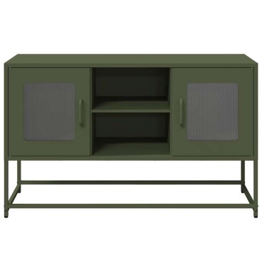 vidaXL Έπιπλο Τηλεόρασης Πράσινο Λαδί 100,5x39x60,5cm από Ατσάλι