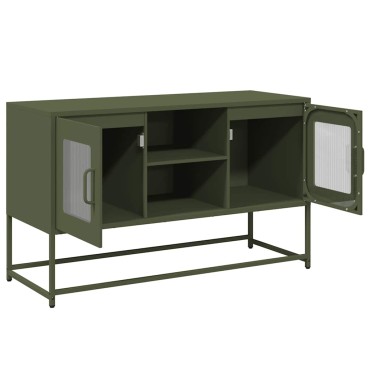 vidaXL Έπιπλο Τηλεόρασης Πράσινο Λαδί 100,5x39x60,5cm από Ατσάλι