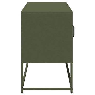 vidaXL Έπιπλο Τηλεόρασης Πράσινο Λαδί 100,5x39x60,5cm από Ατσάλι