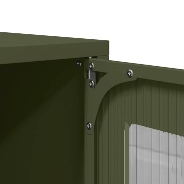 vidaXL Έπιπλο Τηλεόρασης Πράσινο Λαδί 100,5x39x60,5cm από Ατσάλι
