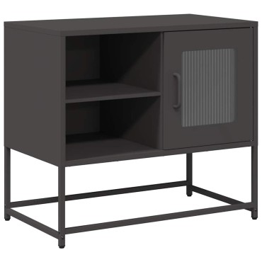 vidaXL Έπιπλο Τηλεόρασης Μαύρο 68,5x39x60,5cm Ατσάλινο