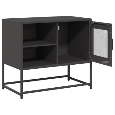 vidaXL Έπιπλο Τηλεόρασης Μαύρο 68,5x39x60,5cm Ατσάλινο