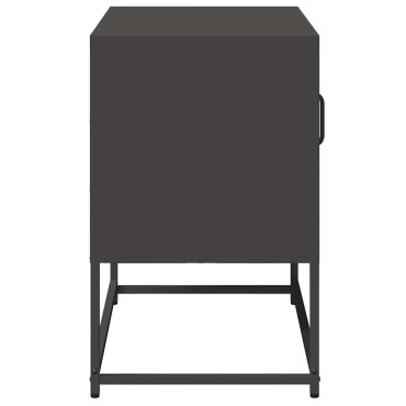 vidaXL Έπιπλο Τηλεόρασης Μαύρο 68,5x39x60,5cm Ατσάλινο