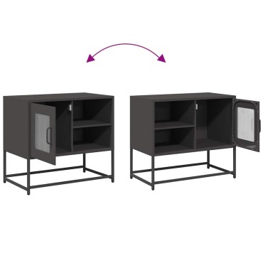 vidaXL Έπιπλο Τηλεόρασης Μαύρο 68,5x39x60,5cm Ατσάλινο