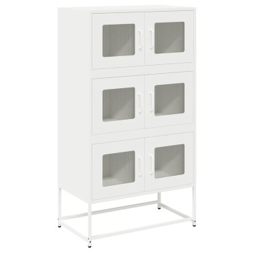 vidaXL Highboard Λευκό 68x39x123cm Ατσάλι 1 τεμ.