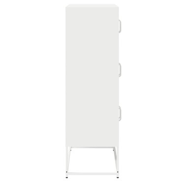 vidaXL Highboard Λευκό 68x39x123cm Ατσάλι 1 τεμ.