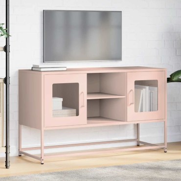 vidaXL Έπιπλο Τηλεόρασης Ροζ 100,5x39x60,5cm από Ατσάλι
