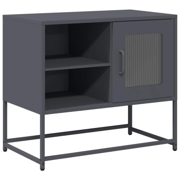 vidaXL Έπιπλο Τηλεόρασης Ανθρακί 68x39x60,5cm από Χάλυβα