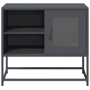 vidaXL Έπιπλο Τηλεόρασης Ανθρακί 68x39x60,5cm από Χάλυβα