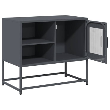 vidaXL Έπιπλο Τηλεόρασης Ανθρακί 68x39x60,5cm από Χάλυβα