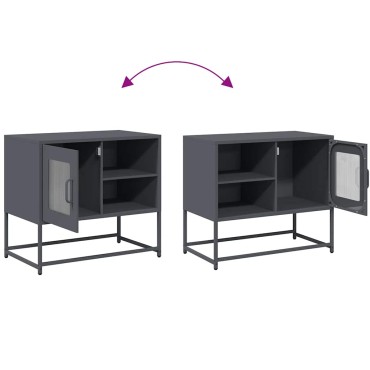 vidaXL Έπιπλο Τηλεόρασης Ανθρακί 68x39x60,5cm από Χάλυβα