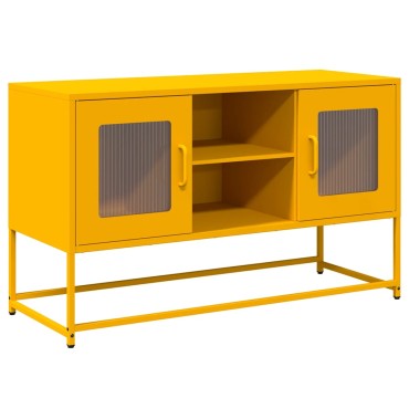 vidaXL Έπιπλο Τηλεόρασης Μουσταρδί Κίτρινο 100,5x39x60,5cm από Ατσάλι