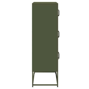 vidaXL Highboard Ελαιοπράσινο 68x39x123cm Ατσάλι 1 τεμ.