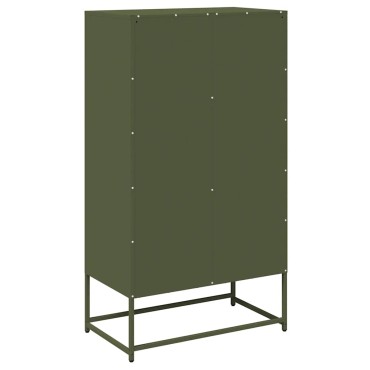 vidaXL Highboard Ελαιοπράσινο 68x39x123cm Ατσάλι 1 τεμ.