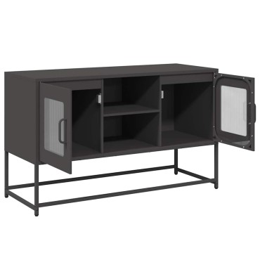 vidaXL Έπιπλο Τηλεόρασης Μαύρο 100,5x39x60,5cm Ατσάλινο