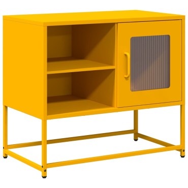 vidaXL Έπιπλο Τηλεόρασης Μουσταρδί Κίτρινο 68x39x60,5cm από Ατσάλι
