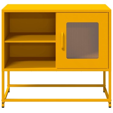 vidaXL Έπιπλο Τηλεόρασης Μουσταρδί Κίτρινο 68x39x60,5cm από Ατσάλι