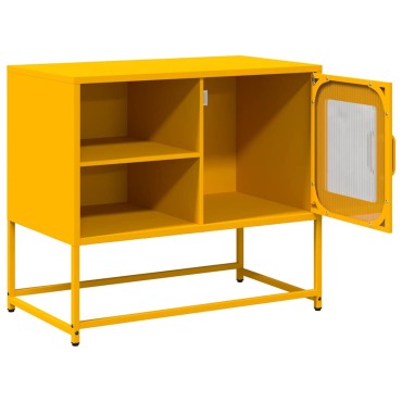 vidaXL Έπιπλο Τηλεόρασης Μουσταρδί Κίτρινο 68x39x60,5cm από Ατσάλι