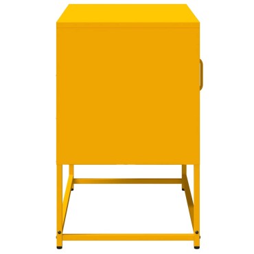 vidaXL Έπιπλο Τηλεόρασης Μουσταρδί Κίτρινο 68x39x60,5cm από Ατσάλι