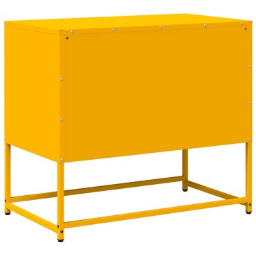 vidaXL Έπιπλο Τηλεόρασης Μουσταρδί Κίτρινο 68x39x60,5cm από Ατσάλι