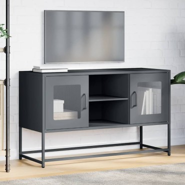 vidaXL Έπιπλο Τηλεόρασης Ανθρακί 100,5x39x60,5cm από Ατσάλι
