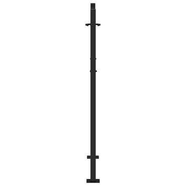 vidaXL Πύλη κήπου Μαύρη 105x130 cm Ατσάλινη ελαφριά σχεδίαση