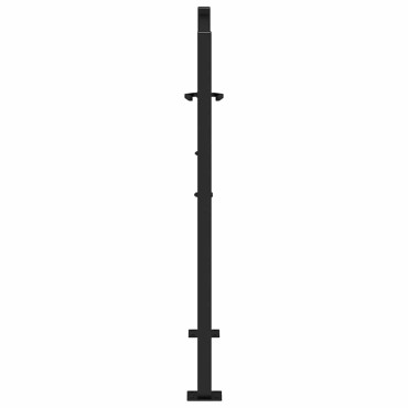 vidaXL Πύλη κήπου Μαύρη 105x106 cm Σχεδιασμός φύλλων χάλυβα
