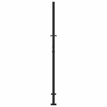 vidaXL Πύλη κήπου Μαύρη 105x180 cm Ατσάλινη φλόγα σχεδιασμού