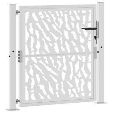 vidaXL Πύλη κήπου 105x105 cm από διαβρωμένο χάλυβα με σχέδιο ίχνος