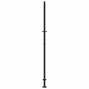 vidaXL Πύλη κήπου Μαύρη 105x205 cm Ατσάλινο σχέδιο κύματος