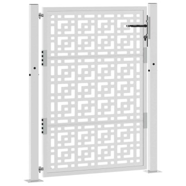 vidaXL Πύλη κήπου 105x130 cm Σταυρός σχεδιασμού από διαβρωμένο χάλυβα
