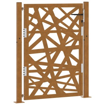 vidaXL Πύλη κήπου 105x130 cm από χάλυβα καιρικές συνθήκες Light Design
