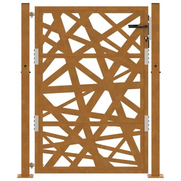 vidaXL Πύλη κήπου 105x130 cm από χάλυβα καιρικές συνθήκες Light Design