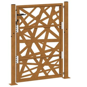 vidaXL Πύλη κήπου 105x130 cm από χάλυβα καιρικές συνθήκες Light Design