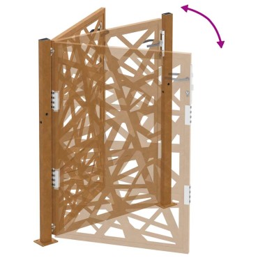 vidaXL Πύλη κήπου 105x130 cm από χάλυβα καιρικές συνθήκες Light Design
