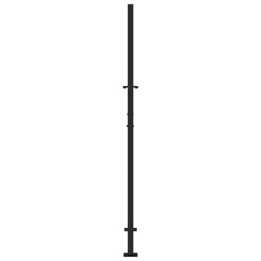 vidaXL Πύλη κήπου Μαύρη 105x180 cm Ατσάλινος σταυρός σχεδιασμού