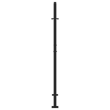 vidaXL Πύλη κήπου Μαύρη 105x155 cm Ατσάλινη σχεδίαση ίχνους