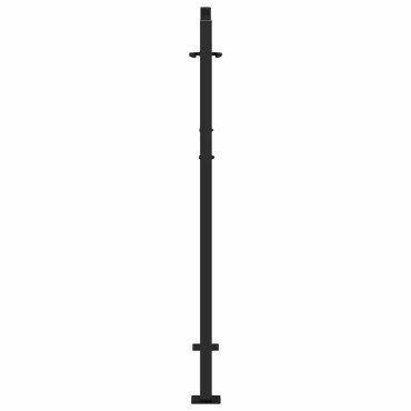 vidaXL Πύλη κήπου Μαύρη 105x130 cm Σχεδιασμός φύλλων χάλυβα