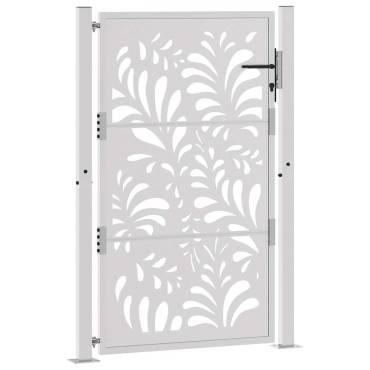 vidaXL Πύλη κήπου 105x155 cm από καιρικό χάλυβα με σχέδιο κύματος
