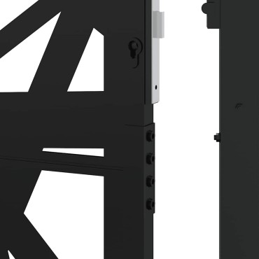 vidaXL Πύλη κήπου Μαύρη 105x205 cm Ατσάλινη ελαφριά σχεδίαση
