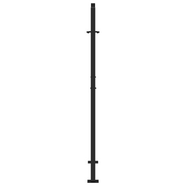 vidaXL Garden Gate Μαύρη 105x155 cm Σχέδιο Ατσάλινο Φωτιστικό